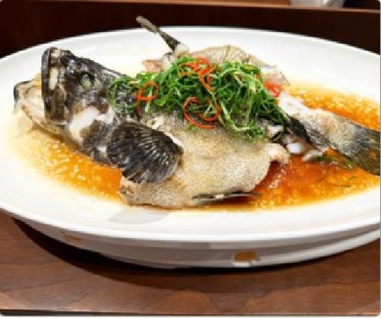 潮汕食府菜单菜品：M13 清蒸龙虎斑（活） Steamed Live Hybrid Grouper