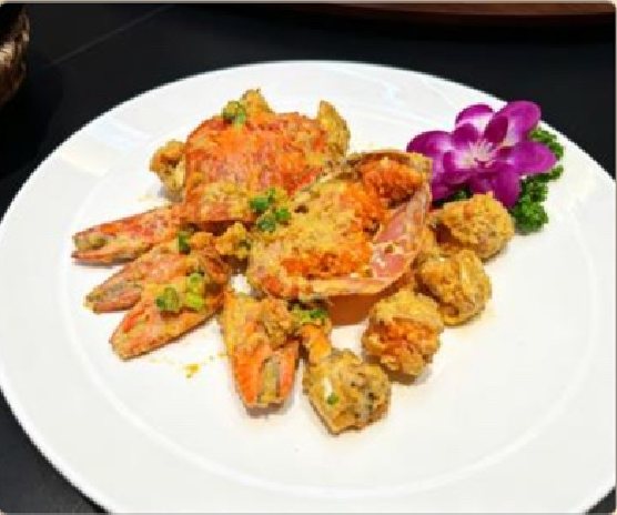 潮汕食府菜单菜品：M16 蛋黄膏蟹（活） Salted Egg Live Roe Crab