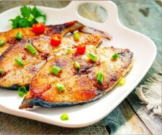 潮汕食府菜单菜品：C15 潮式香煎马鲛鱼 Chaoshan Pan-fried Spanish Mackerel