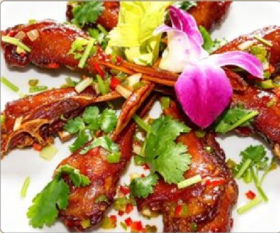 潮汕食府菜单菜品：X7 椒盐鸭下巴 Salt and Pepper Duck Chin