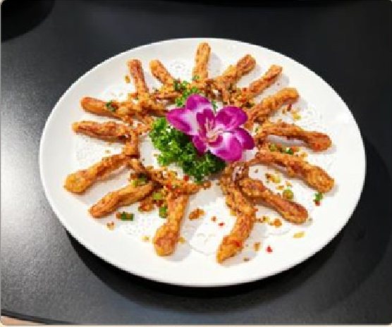 潮汕食府菜单菜品：X10 椒盐鸭舌 Salt and Pepper Duck Tongue