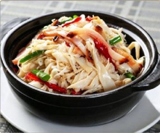 潮汕食府菜单菜品：S12 猪油糯米笋煲 Bamboo Shoots with Lard in Claypot
