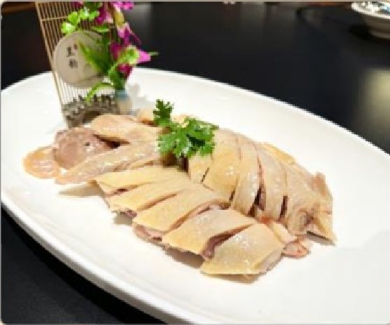 潮汕食府菜单菜品：J2 白切走地鸡（例牌半只） Poached Free-range Chicken (Half)